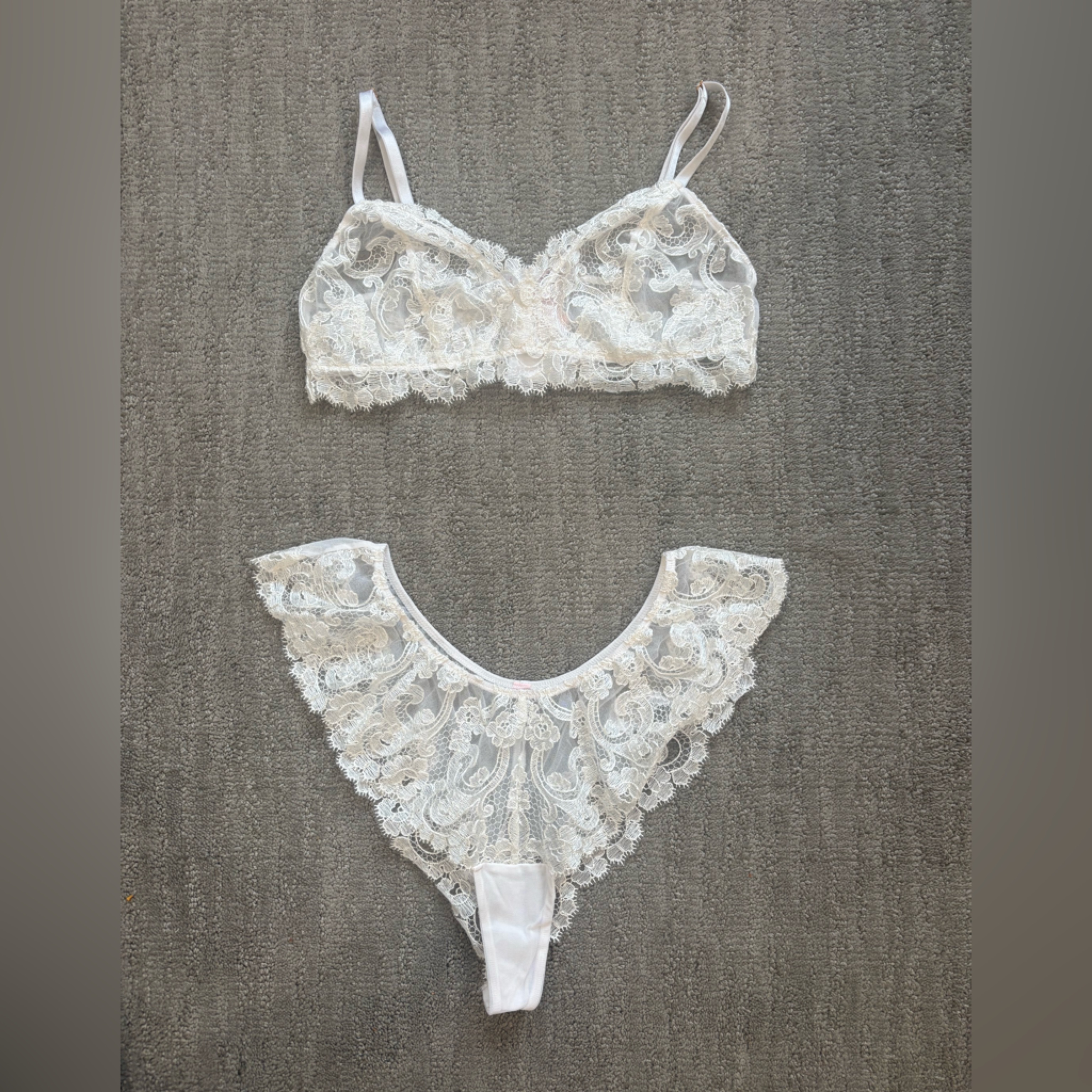 White Lace Bridal Lingerie Set